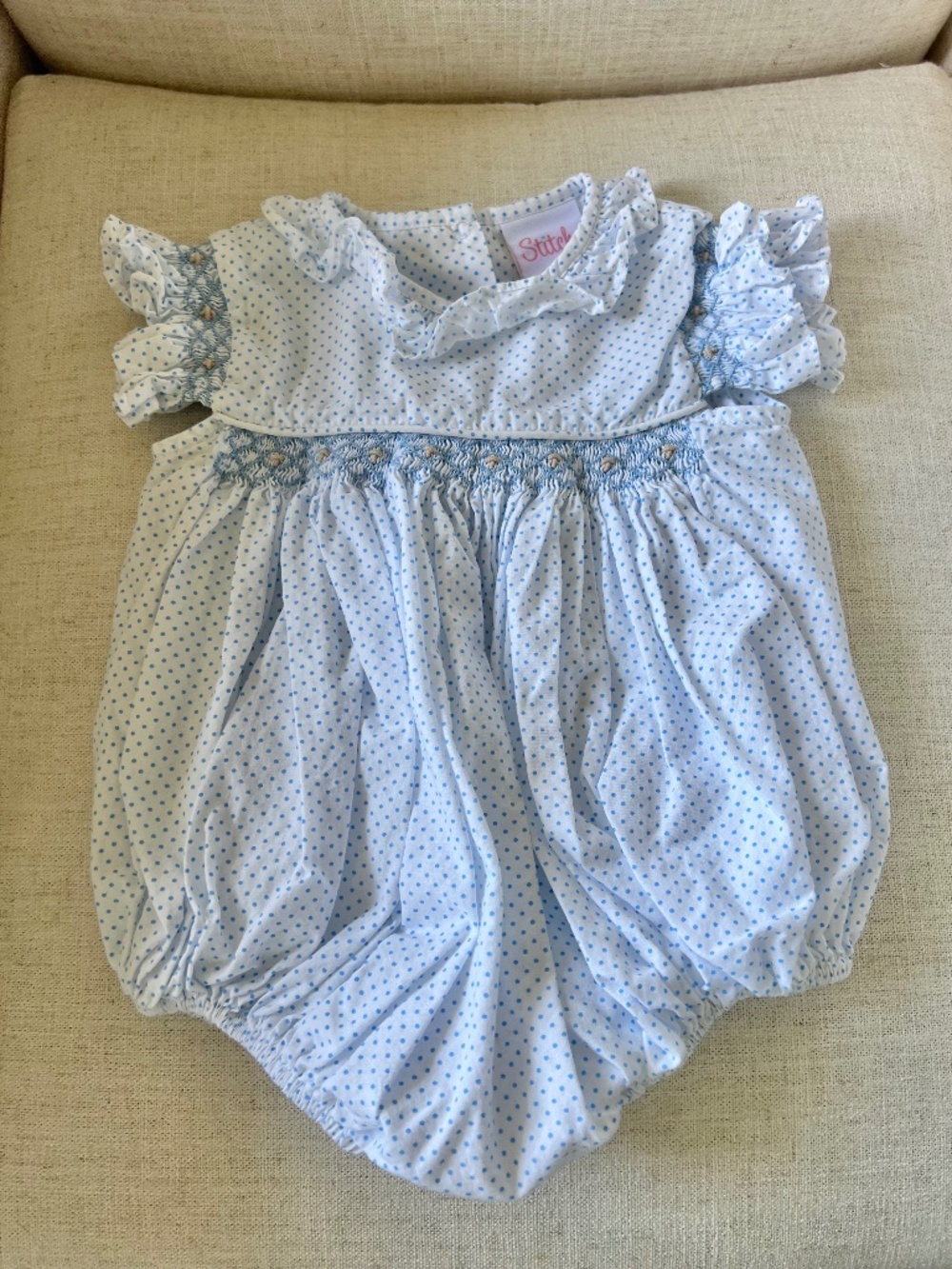 Stitchy Fish Smocked Bubble